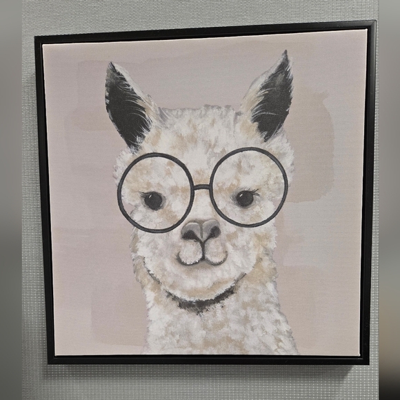 Llama/Alpaca with glasses picture - Picture 1 of 4